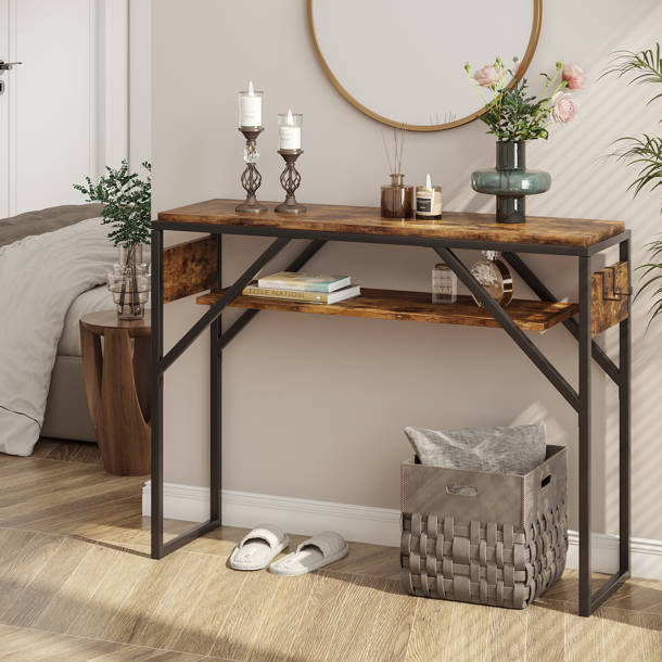 Yamazaki USA Tower Yamazaki Home Slim Console Table, Narrow Accent Table For Entryway Living